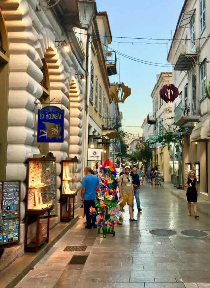 Vasileos Konstantinous street Nafplio 3 weeks in Greece